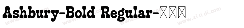 Ashbury-Bold Regular字体转换